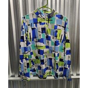 IBKUL Long Sleeve 1/4 Zip Pullover Women's Activewear Size Large